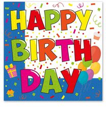 Kokliko Happy Birthday - Two-ply Paper Napkins 33x33 cm - 94835