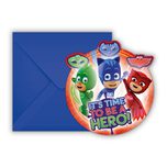 Pj Masks - Die-cut Invitations & Envelopes - 88635