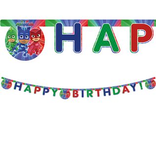Pj Masks - "Happy Birthday" Die-cut Banner - 88638