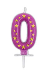 Decorata Numeral Candles - Stars Numeral Candles No. 0 - 89163