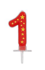 Decorata Numeral Candles - Stars Numeral Candles No. 1 - 89164