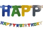 Decorata Garlands - "Happy Birthday" Metallic Die-Cut Banner - 89793