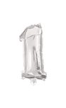 Numeral Foil Balloons - 32 cm Silver Foil Balloon No. 1 - 89798