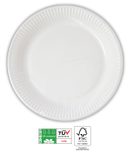 Decorata White Compostable Products - Home Compostable White Paper Plates 23 cm FSC - 90640