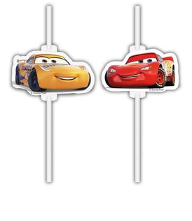 Cars 3 - Medallion Paper Drinking Straws - 90730