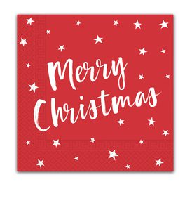 Decorata Seasonal Napkin Designs - Festive Stars Three-Ply Paper Napkins 33x33 cm. - 90963