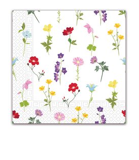 Decorata Everyday Napkin Designs - Flowers Field Three-Ply Paper Napkins 33x33 cm. - 90981