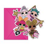 LOL Glitterati - Die-Cut Invitations & Envelopes - 91045