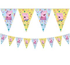 Peppa Pig Messy Play - Triangle Flag Banner (9 Flags) - 91104