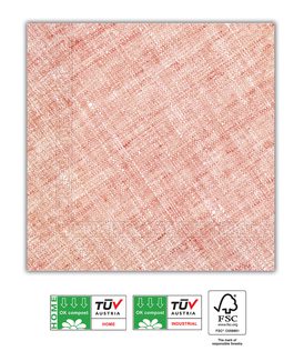 Decorata Solid Color - Home & Industrial Compostable Red Three-Ply Napkins FSC - 91494