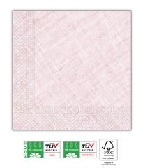 Decorata Solid Color - Home & Industrial Compostable Pink Three-Ply Napkins 33x33 cm FSC - 91499