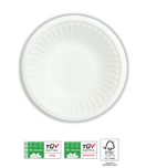 Decorata White Compostable Products - Home Compostable White Paper Bowls 15,5 cm FSC - 92213