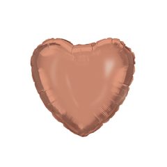 Unicolor Foil Balloons - Rose Gold Heart Foil Balloon 46 cm. - 92455