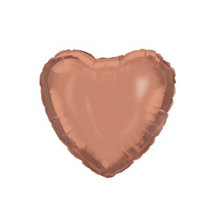 Unicolor Foil Balloons - Rose Gold Heart Foil Balloon 46 cm. - 92455