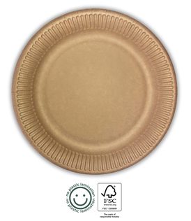Decorata Kraft Tableware - Kraft Paper Plates 20 cm - 95695