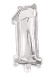 Numeral Foil Balloons - Silver Foil Balloon 95 cm. No. 1. - 92467