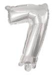 Numeral Foil Balloons - Silver Foil Balloon 95 cm. No. 7. - 92473