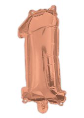 Numeral Foil Balloons - Rose Gold Foil Balloon 94 cm. No. 1. - 92477