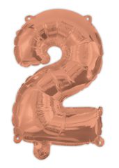 Numeral Foil Balloons - Rose Gold Foil Balloon 94 cm. No. 2. - 92478