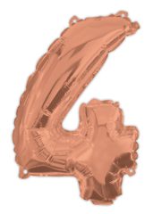 Numeral Foil Balloons - Rose Gold Foil Balloon 94 cm. No. 4. - 92480