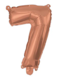 Numeral Foil Balloons - Rose Gold Foil Balloon 94 cm. No. 7. - 92483