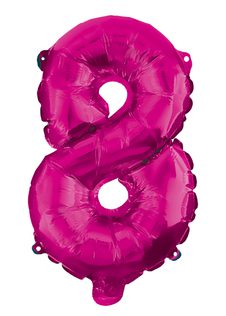 Numeral Foil Balloons - Hot Pink Foil Balloon 95 cm. No 8. - 92494