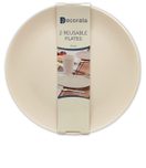 Decorata Reusable Products - Crème Reusable Party Plates 25 cm. - 92889