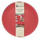 Decorata Reusable Products - Red Reusable Party Plates 25 cm. - 92891