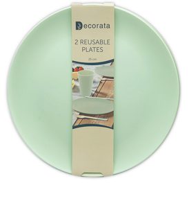 Decorata Reusable Products - Mint Reusable Party Plates 25 cm. - 92892