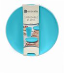 Decorata Reusable Products - Turquoise Reusable Party Plates 20 cm. - 92893