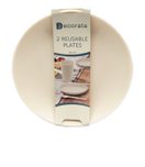 Decorata Reusable Products - Crème Reusable Party Plates 20 cm. - 92896