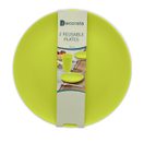 Decorata Reusable Products - Lime Green Reusable Party Plates 20 cm. - 92988