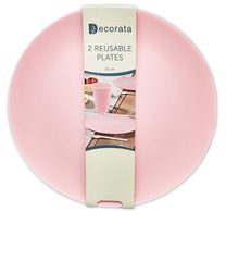 Decorata Reusable Products - Pink Reusable Party Plates 25 cm. - 92990