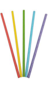 Decorata Drinking Straws - FSC Paper Drinking Straws In 5 Different Colors 19,5X0,6cm. - 93114