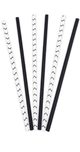 Decorata Drinking Straws - FSC Black & White Paper Drinking Straws 19,5X0,6cm. - 93115