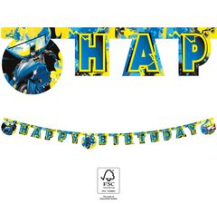 Batman Rogue Rage - "Happy Birthday" Die-Cut Banner 2 m. FSC. - 93359