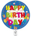Kokliko Happy Birthday - Paper Plates 23 cm. FSC. - 93458