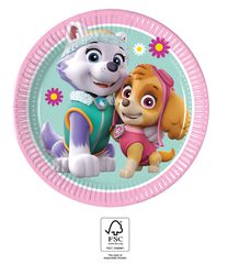 Paw Patrol Skye & Everest - Paper Plates 20 cm. FSC. - 93492