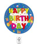 Kokliko Happy Birthday - Paper Plates 20 cm. FSC. - 93495