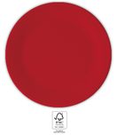 Decorata Solid Color - Red Paper Plates 20 cm. FSC. - 93527