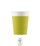 Decorata Solid Color - Light Green Paper Cups 200 ml FSC. - 93542