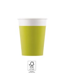 Decorata Solid Color - Light Green Paper Cups 200 ml FSC. - 93542