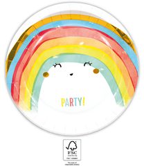Decorata Rainbow Party - Paper Plates 23 cm. FSC. - 93561