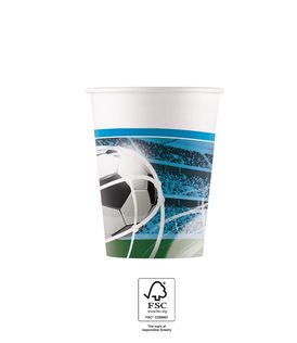 Decorata Soccer Fans - Paper Cups 200 ml.FSC. - 93746