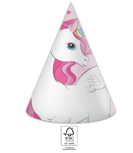 Decorata Unicorn Rainbow Colors - Paper Hats 16x12 cm. FSC - 93762