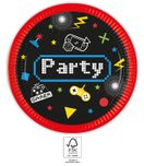 Decorata Gaming Party - Paper Plates 23 cm. FSC. - 93769