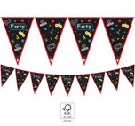 Decorata Gaming Party - Paper Triangle Flag Banner (9 flags) FSC - 93775