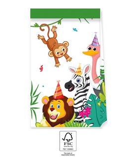 Decorata Jungle Balloons - Paper Party Bags 22 cm. - 93787