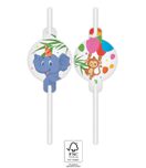 Decorata Jungle Balloons - Paper Drinking Straws 22 cm. FSC. - 93789