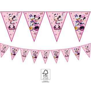 Minnie Junior - Paper Triangle Flag Banner (9 flags) FSC. - 93834